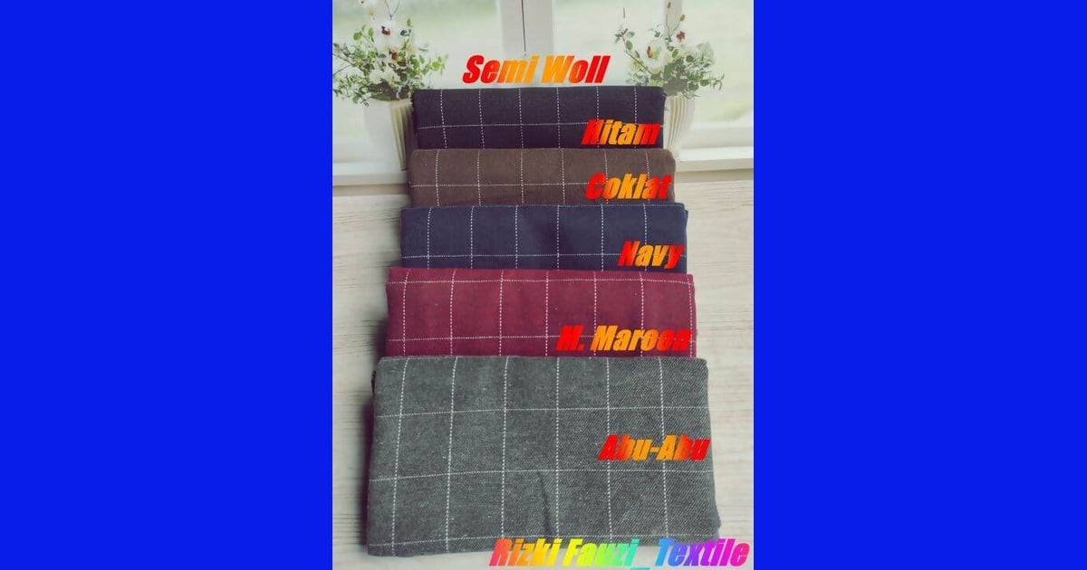 Kain Woll - Kain Bahan Semi