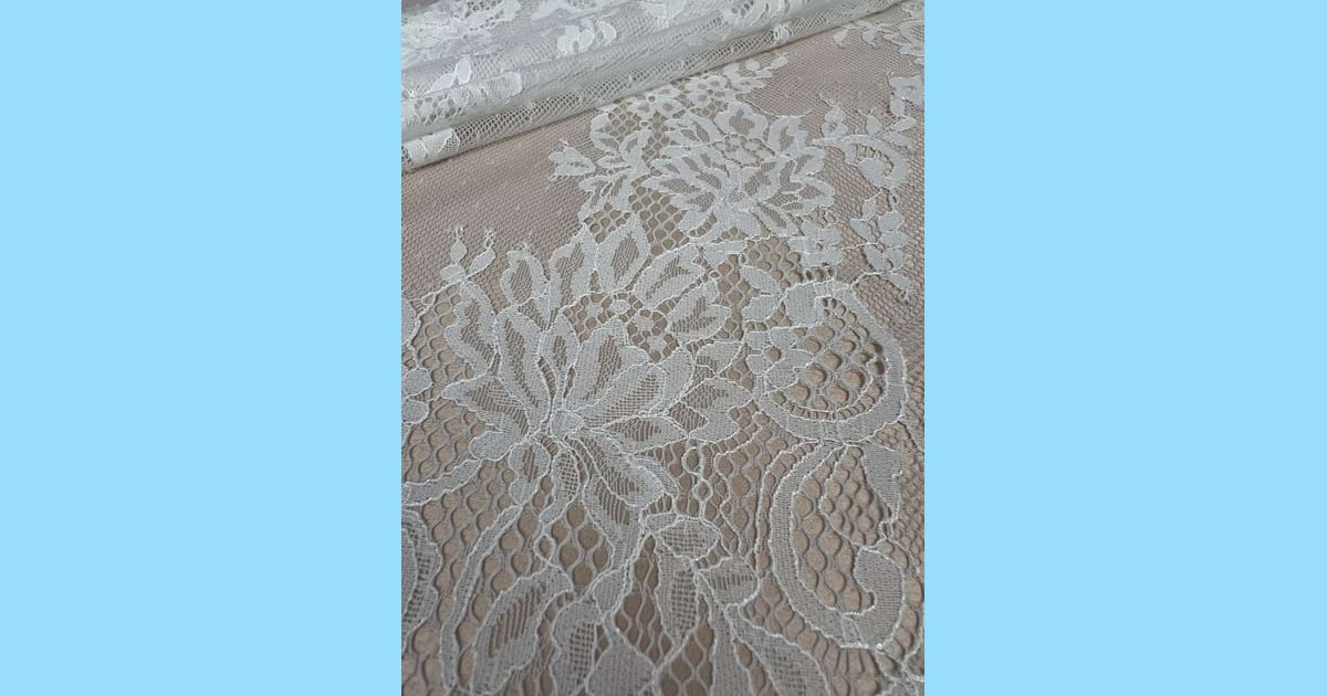 Lace Fabric - Ivory Chantilly lace