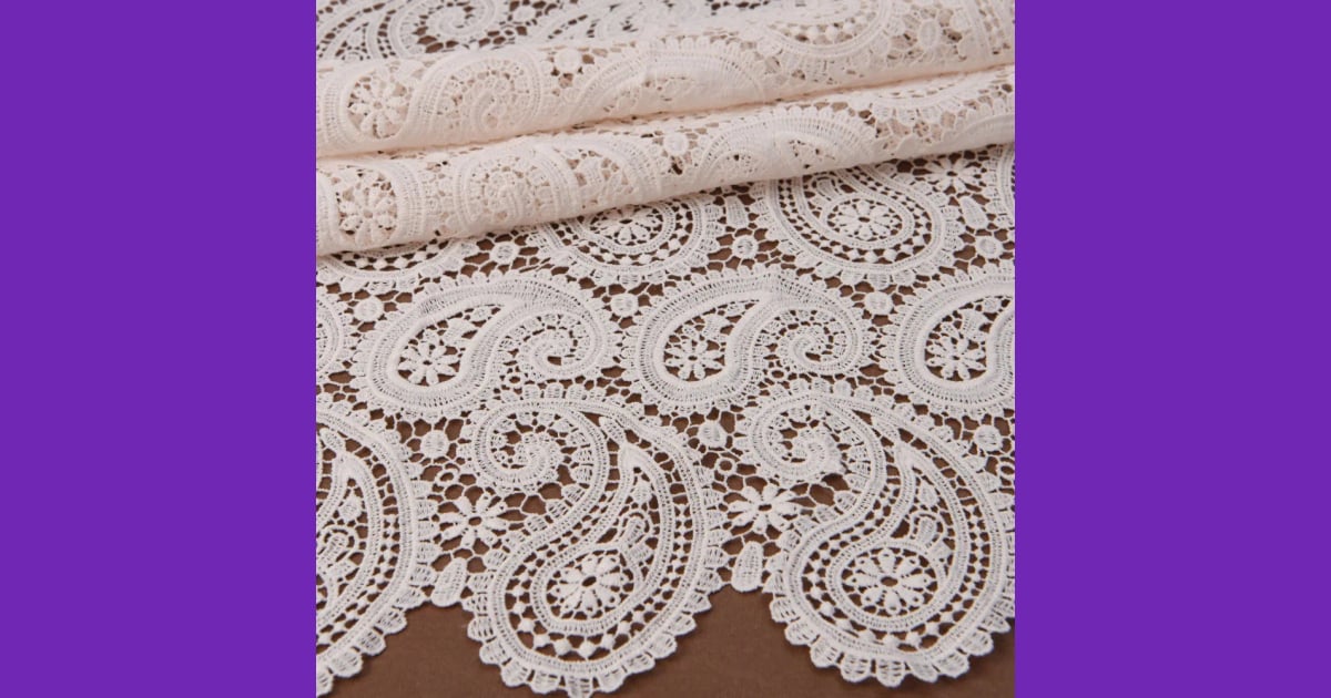 Lace Fabric - 100% Cotton Paisley