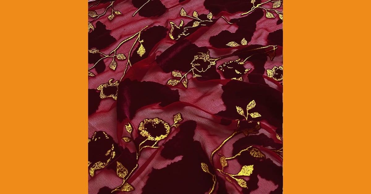 Velvet Burnout fabric - Silk Velvet Burnout