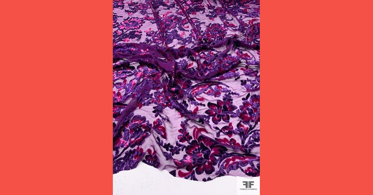 Velvet Burnout fabric - Burnout Velvet Fabrics
