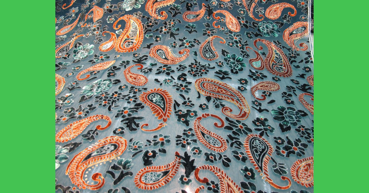 Velvet Burnout fabric - Italian Designer Chiffon