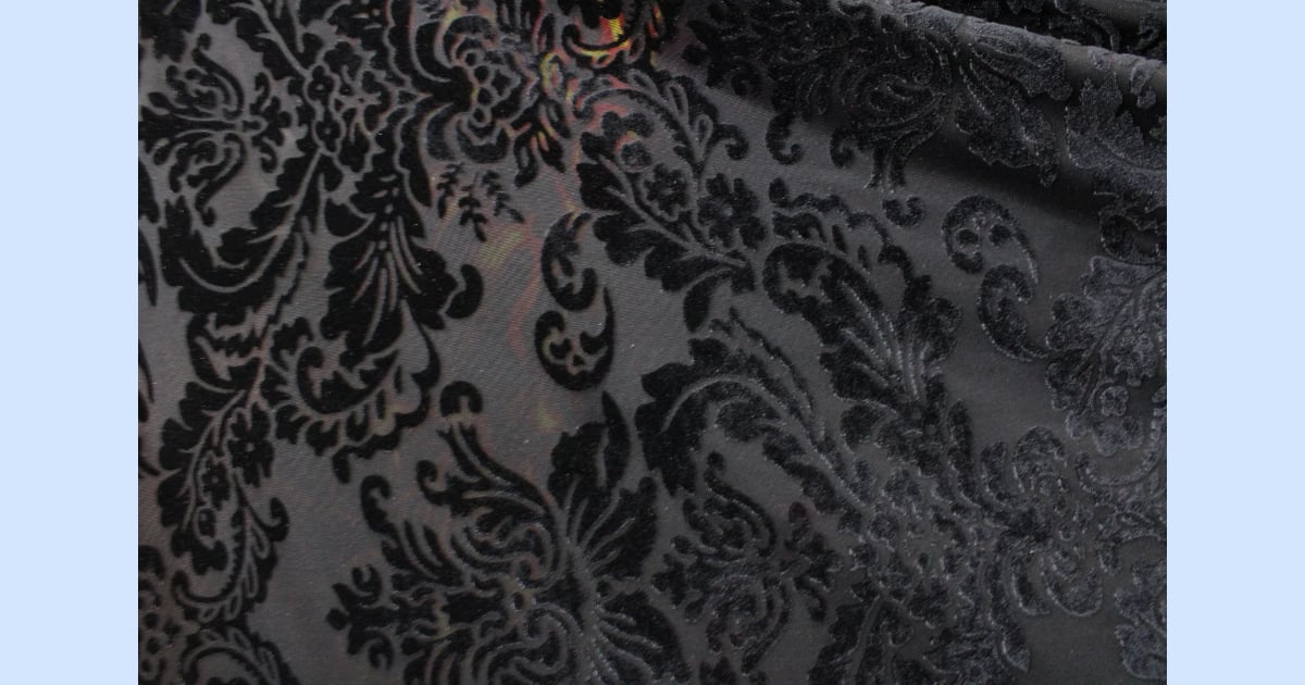 Velvet Burnout fabric - 4-way Stretch Velvet