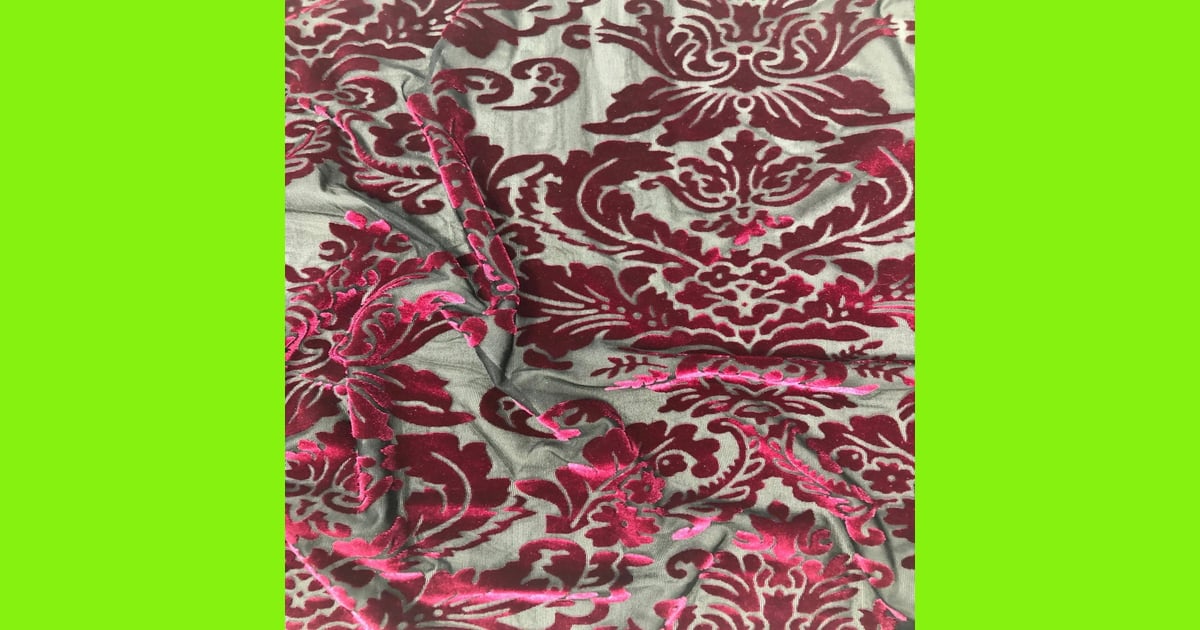 Velvet Burnout fabric - BURNOUT VELVET –