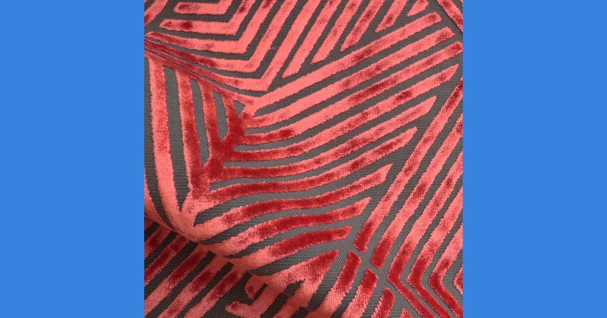 Velvet Burnout fabric - Aurora - Geometric